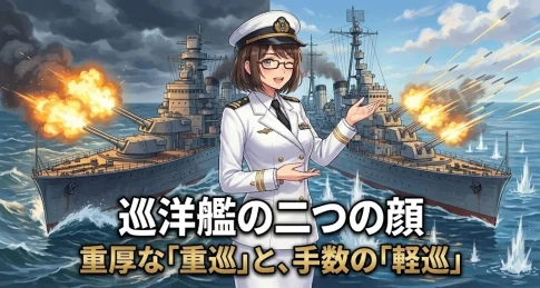 【WoWS巡洋艦ガイド】重巡(CA)と軽巡(CL)は何が違う？ 島陰活用と魚雷で変わる立ち回り術